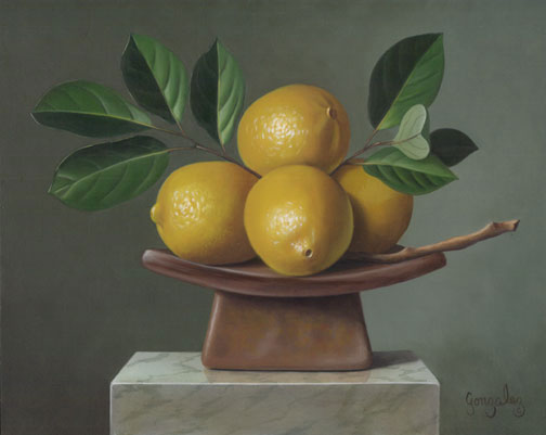 Lemons on Pedestal by George Gonzalez